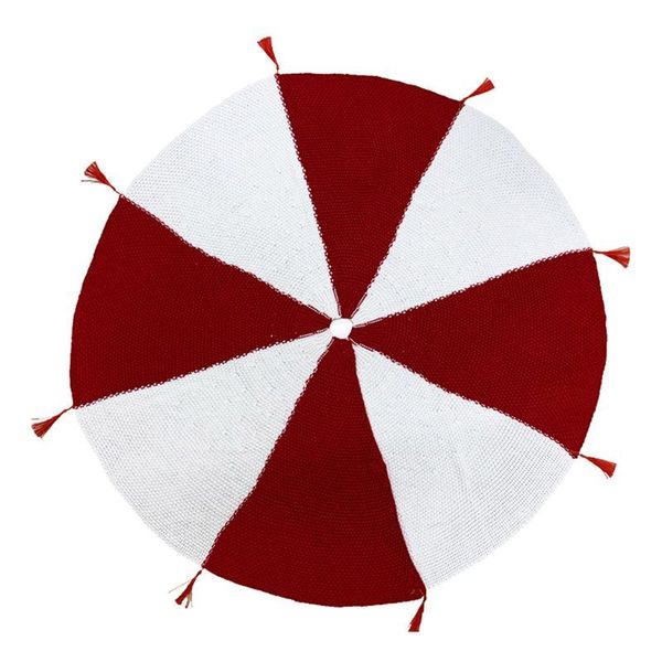 

christmas decorations 120cm tree skirt tassel bottom floor mat cover carpet xmas decoration