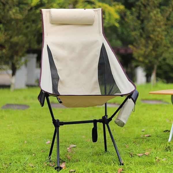 

camp furniture outdoor folding chair ultralight portable camping quality aluminiu alloy fishing leisure beach picnic moon