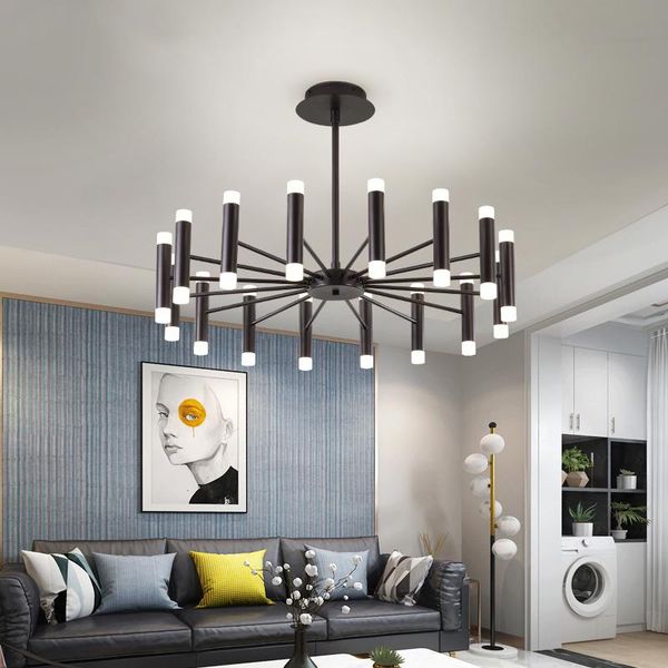 

pendant lamps modern novelty black / brown led chandelier simple art deco hanging lamp kitchen living room loft bedroom ceiling