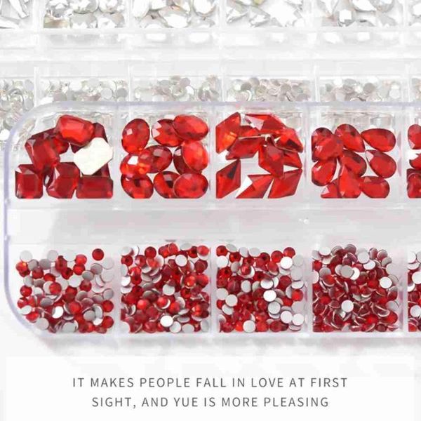 

nail glitter mix sizes glass rhinestones for nails crystal diamond diy gem stone art decorations, Silver;gold
