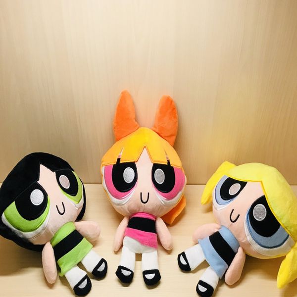 

cute powerpuff girls toys soft bubbles blossom buttercup stuffed dolls anime powerpuff girls plush toys kids gifts
