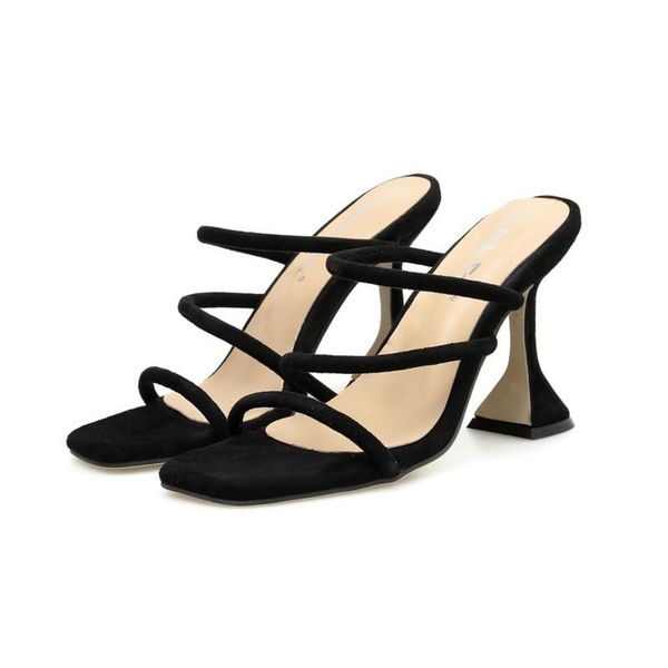 

slippers style summer women's wine ring heel high heels size 41, Black