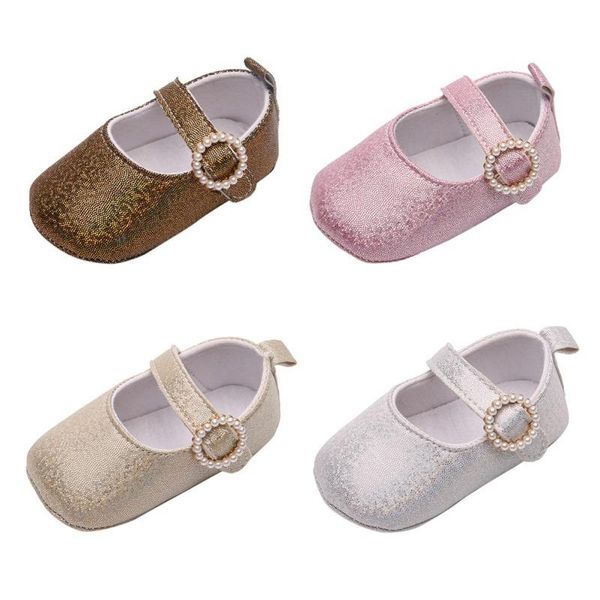 

first walkers born baby shoes shallow princess prewalkers girl pearl buckle fashion walker kids