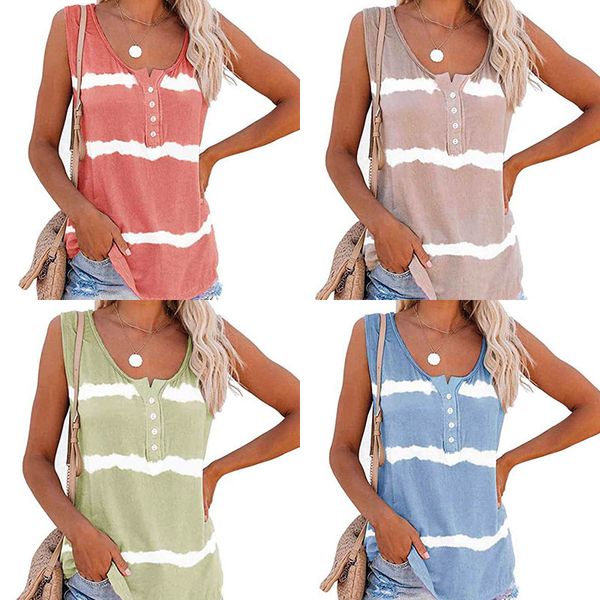 

wonmen t shirt summer sleeveless ladies printed neck vest casual commuting party events ladie apparel buttons lx, White