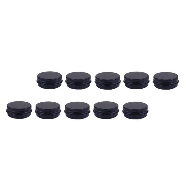 

storage bottles & jars 20pcs 30ml aluminum refillable cream containers for home travel black