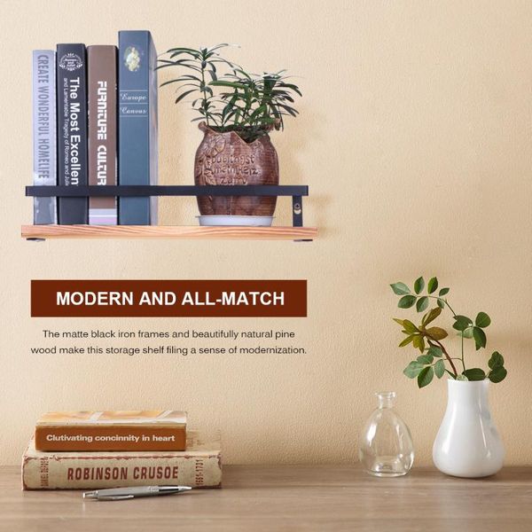 

bathroom shelves 2pcs wall mounted storage racks iron pine for kitchen bedroom home decor kid room decoration holder