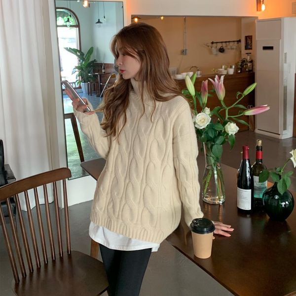 

women's sweaters mke firm offers ~  render turtle neck twist sweter femle esy to restore ncient wys in sweter cot 8bvf, White;black