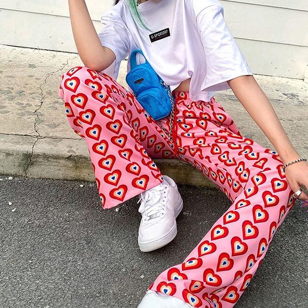 

women's pants & capris light straight trousers slim slimming cool and comfortable printed wide-leg female high-waist casual, Black;white