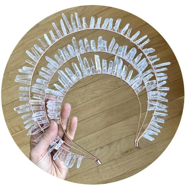 

other event & party supplies the illusion holy goddess halo crown [ clear crystal quartz crown], goddess, burlesque headpiece, boho bride