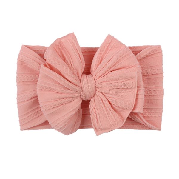 

2021 soft nylon jacquard hair accessories children's hairband baby super stretch bow girls big bows headbands, Slivery;white