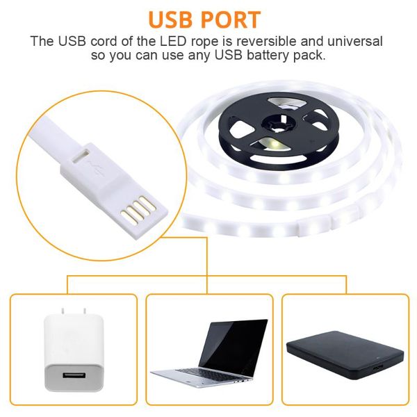 

strip light lamp usb string remote control outdoor camping smd 2835 dc5v strips led