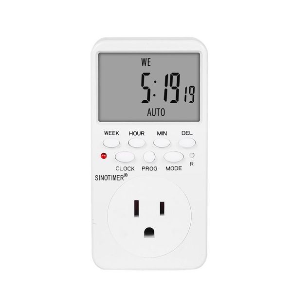 

timers tm519 electronic digital timer switch kitchen socket 230v 120v 7 day 12/24 hours programmable timing