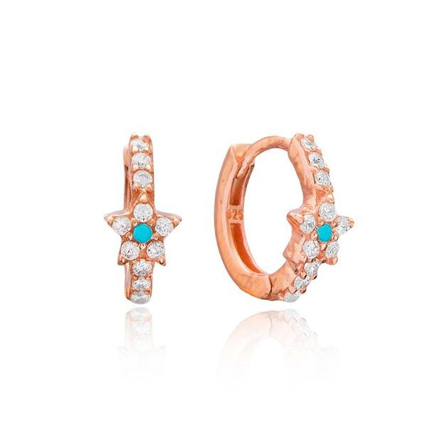 

flower hoop earring minimalist design turkish handmade 925 sterling silver earrings & huggie, Golden;silver