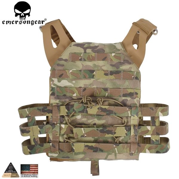 Emersongear Tactical Vest Molle JPC Airsoft Paintball Molle Peito Prato Protetor Multicam Combate EM7344 210923