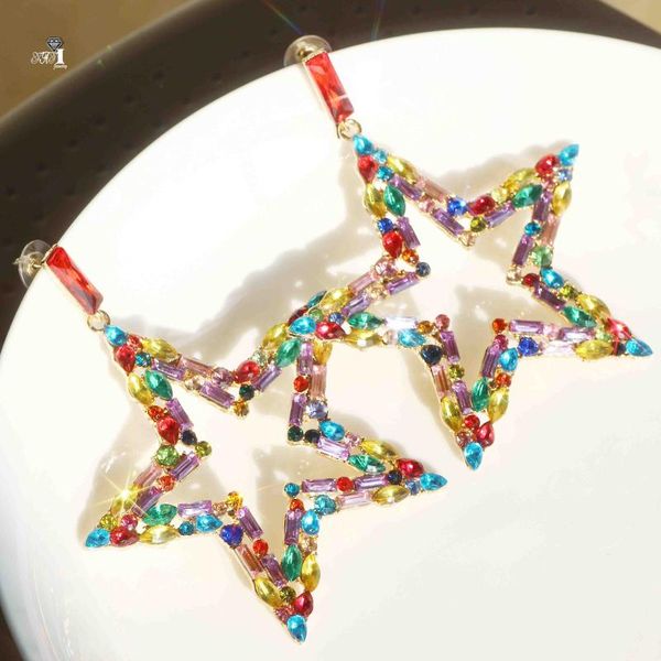 

dangle & chandelier yayi jewelry fashion multi glass rhinestone crystal earring girls lady women's long ear studs hoop gem earrings gif, Silver