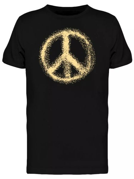 

hippie peace and love sign art men's tee -image by shutterstock, White;black