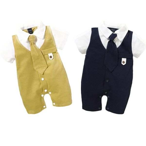 

jumpsuits born kids baby boys outfits sets jumpsuit romper gentleman clothing, Blue