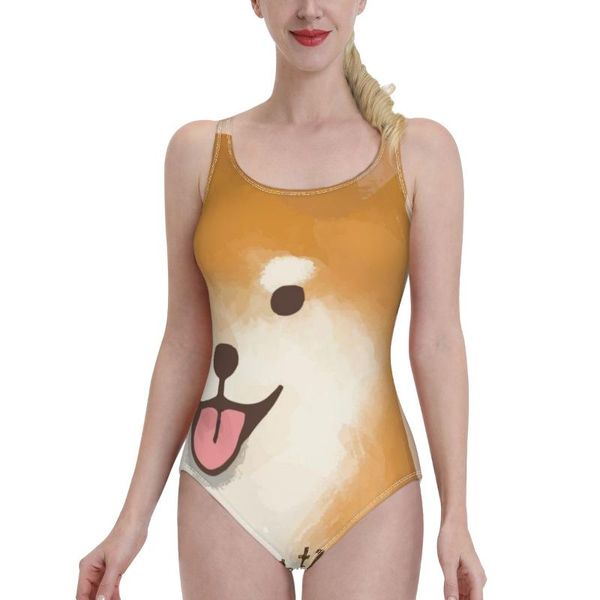 

one-piece suits 2021 swimsuit women push up one piece cute dog post swimwear female bodysuit monokini
