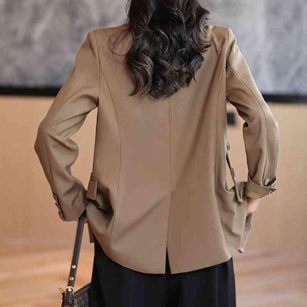 

women's suits & blazers jaqueta feminina irmÃ£ fara chique, casaco solto de manga longa e cor sÃ³lida, para outono 0mf7, White;black