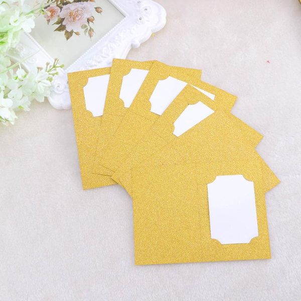 

10pcs golden glitter place cards table name reception for wedding banquet greeting
