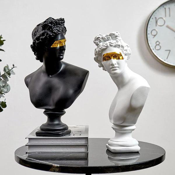 

decorative objects & figurines creativity art sketch statue resin gypsum head sculpture david apollo portrait home decoration accessories de