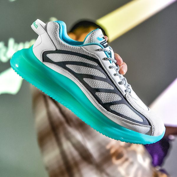 

464748 size 2021 summer new mens shoes aj mens fashion trendy casual shoes luminous breathable mesh reflective sneakers, Black;white
