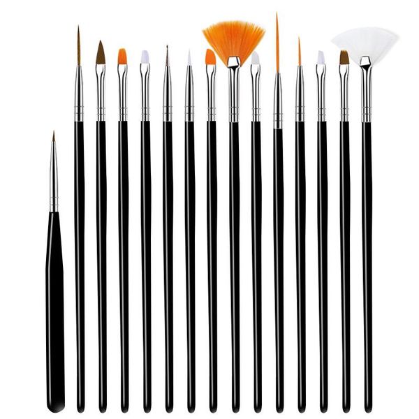 

nail art kits brush for manicure gel 15pcs/set acrylic liquid powder carving