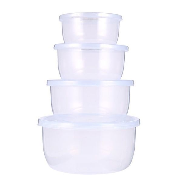 

storage bottles & jars 1 set plastic box refrigerator container round crisper case for grains dried food
