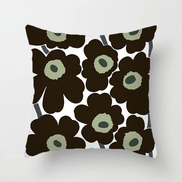 

cushion/decorative pillow 45x45cm plant series cushion cover decorative polyester flower print throw home decor square living room pillowcas