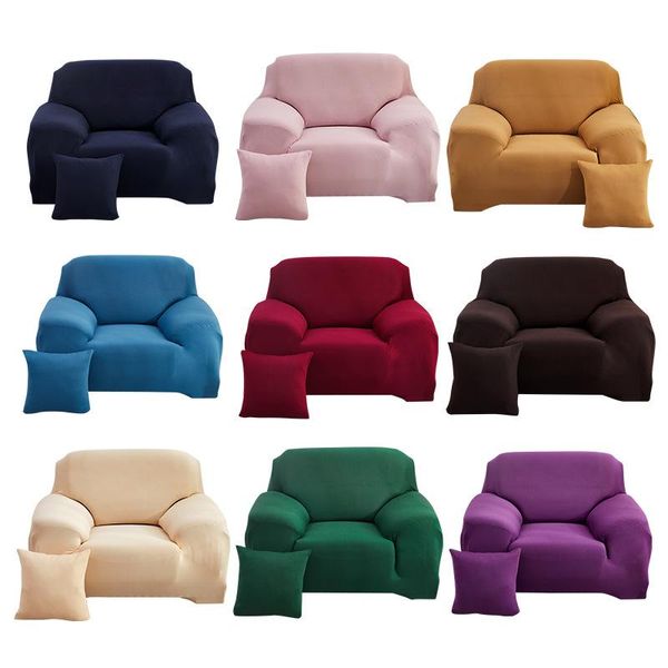 

chair covers solid color elastic sofa cover spandex modern polyester corner couch slipcover protector living room 1/2/3/4 seater