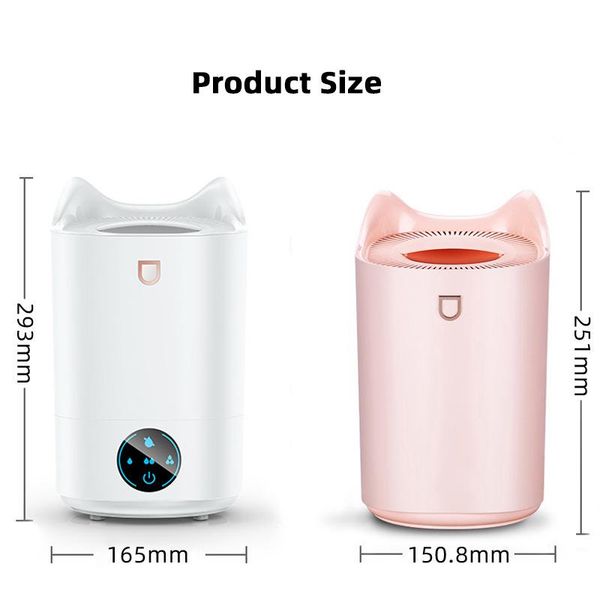

home air humidifier double nozzle cool mist aroma diffuser with coloful led light heavy fog ultrasonic humidificador humidifiers