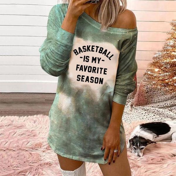 

casual dresses y2k women's letter prints crew neck long sleeve ruched midi dress off shoulder cami sweatshirts roupas, Black;gray