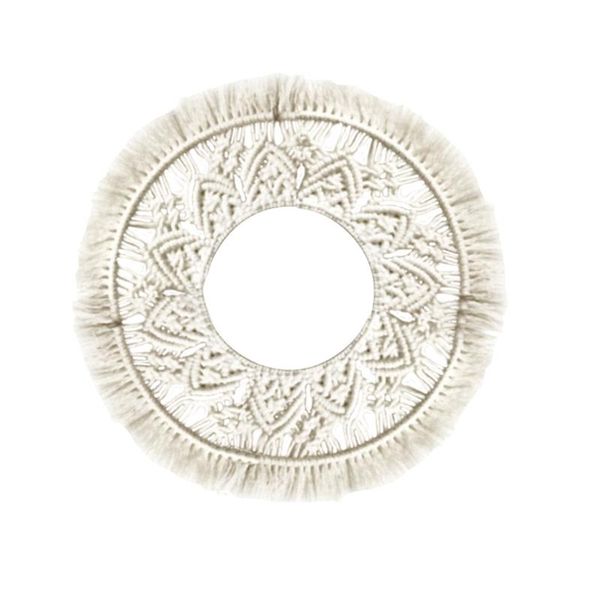 

mirrors aaak -handmade woven wall hanging mirror boho macrame tassel tapestry for home living room art decor