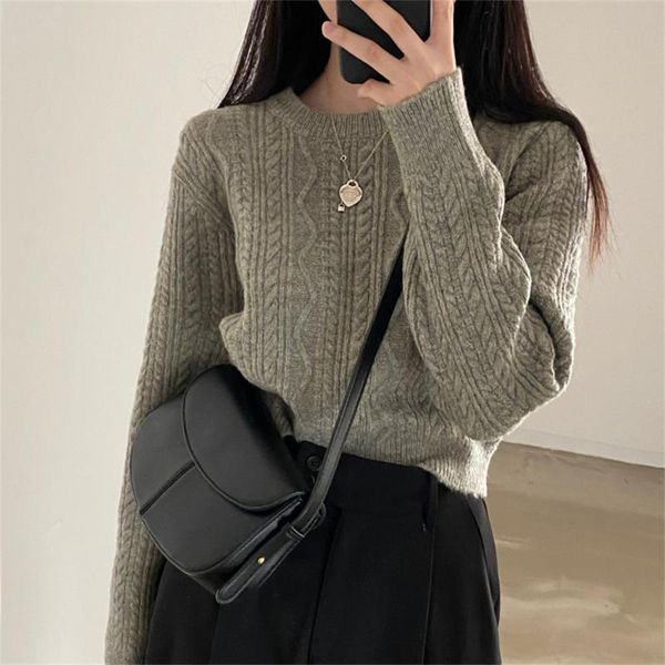

women's sweaters alien kitty chic retro knitted women o-neck fashion stylish all match outwear pullover office lady streetwear, White;black