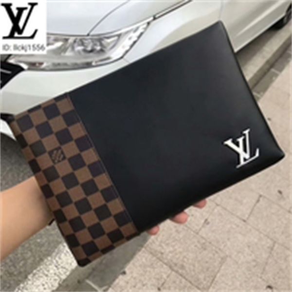 

designer luxury fi7p m9187 stitching brown grab chain clutch men real leather long chain wallets compact purse clutches evening brand key ca, Red;black