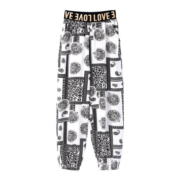 

trousers 2021 fashion children pants girls loose harem kids summer sports anti-mosquito hip hop dance clothing, Blue