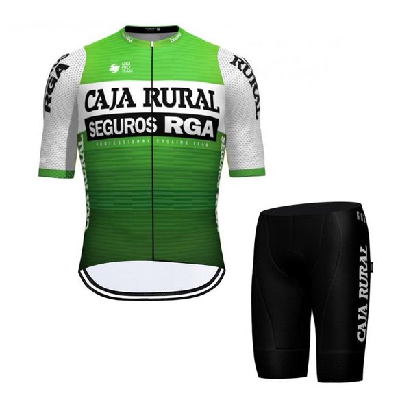 

racing sets espanha caja rural 2021 ciclismo camisa da bicicleta shorts terno mtb ropa verÃ£o rÃ¡pida ddry pro camisas maillot culott, Black;blue