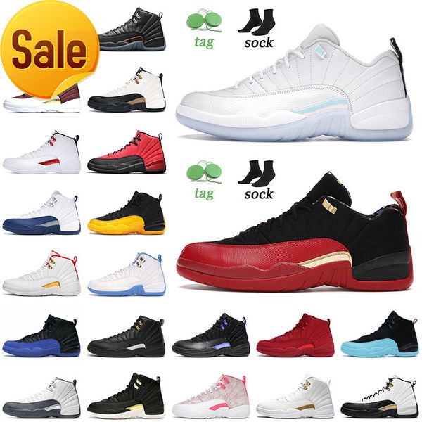 

12 12s mens women basketball shoes low easter se bowl twist ice cream flu game dark concord indigo trainers sneakers size