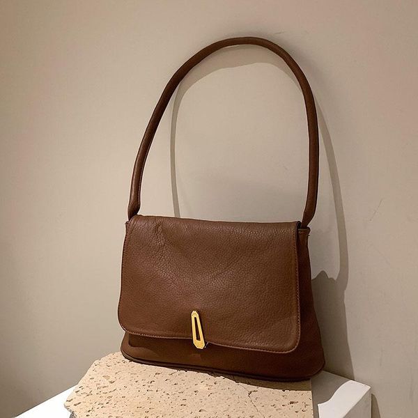 

evening bags ladies retro large-capacity handbag fashion underarm bag pu leather waterproof briefcase all-match shoulder packet