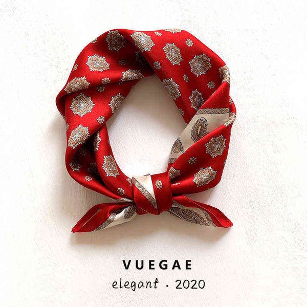 

scarves square korean profsional temperament small scarf spring and autumn silk scarf female, Blue;gray
