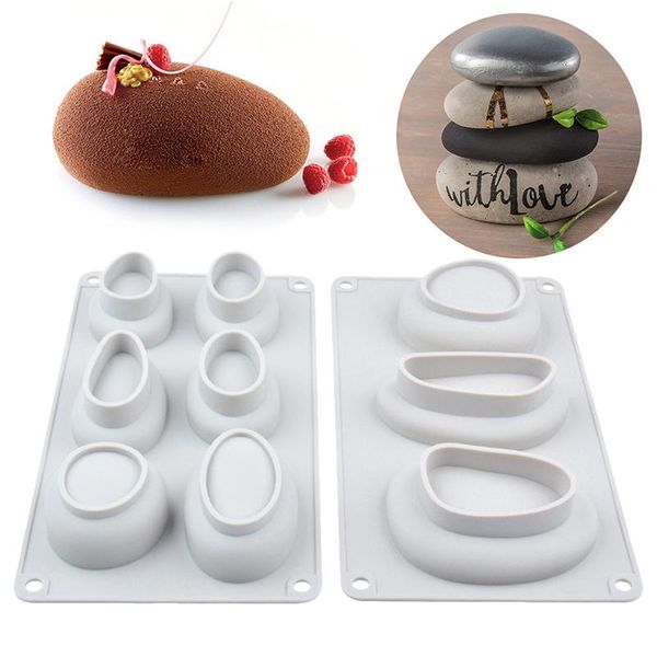 

craft tools round stone shape silicone mold diy handmade soap epoxy candle moulds plaster concrete dessert mousse baking supplies