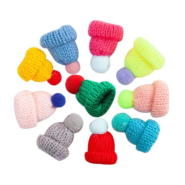 

party hats 55pcs diy mini decorations knitting hat toys craft supplies for kids girls (mixed color) #h5