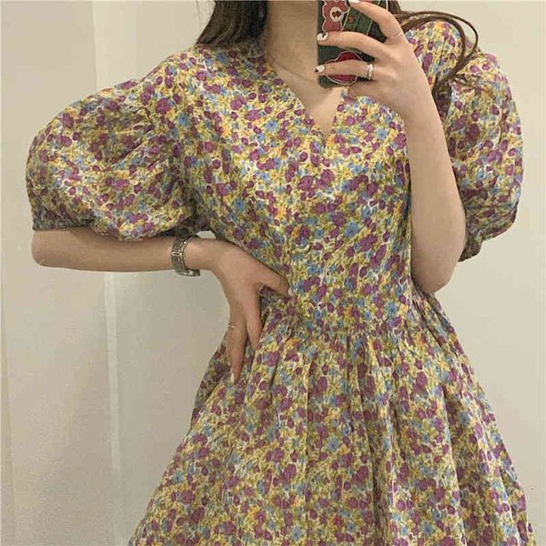 

casual dresses hzirip vestido floral chique para mulheres, de manga bufante com decote, novo, elegante, floral, casual, da moda, nl1p, Black;gray