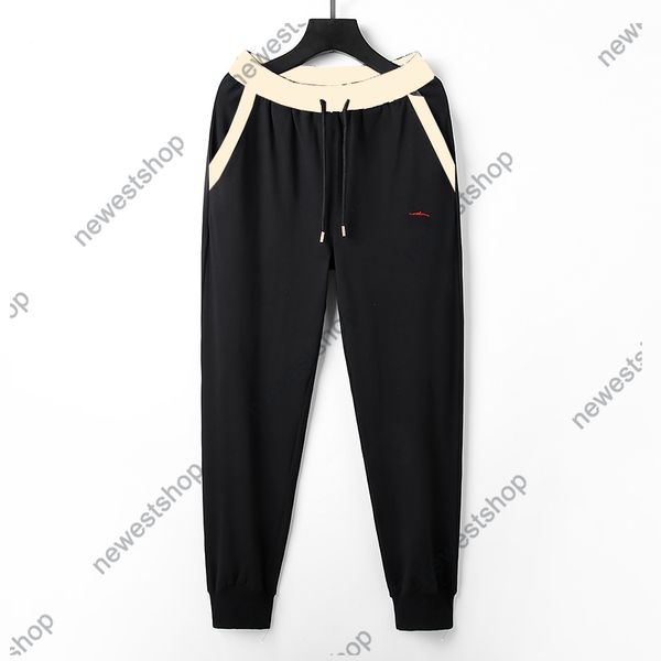 

2022 designer sweatpants mens paris flat grid print pant womens embroidery letters printing pants famous casual cotton trousers, Black