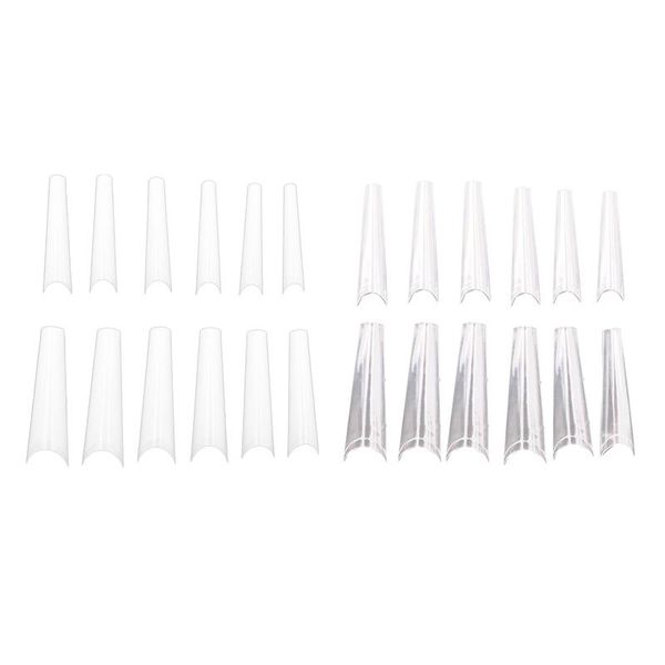

nail gel 240pc extra long fake nails tips, coffin shape tips full cover manicure design acrylic for women, Red;pink