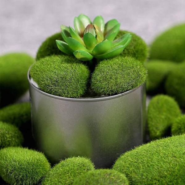 

sv-30pcs super delicate simulation moss foam stone plant hair ball fake mini landscape bonsai decorative flowers & wreaths