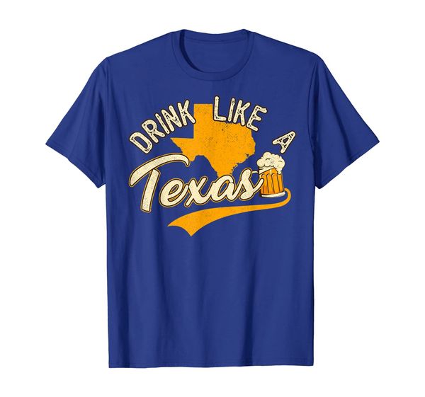 

vintage drink like a texas beer t-shirt, White;black