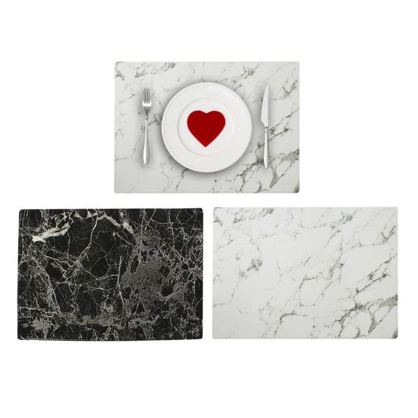 

mats & pads leather placemat insulation waterproof oil-proof anti-scald table mat dining western for home decor