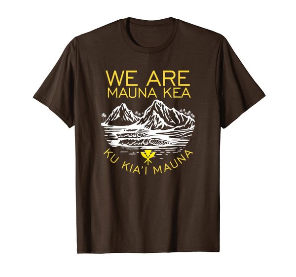 

we are mauna kea protect hawaii ku kia'i mauna kea t-shirt, White;black