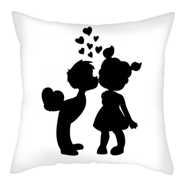 

cushion/decorative pillow fuwatacchi couple po printed cushion cover carton lovers covers for home sofa decorative cases 45x45cm